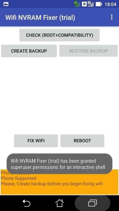 WIFI NVRAM FIXER [ROOT] скриншот 4