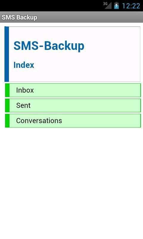 SMS Backup screenshot 2