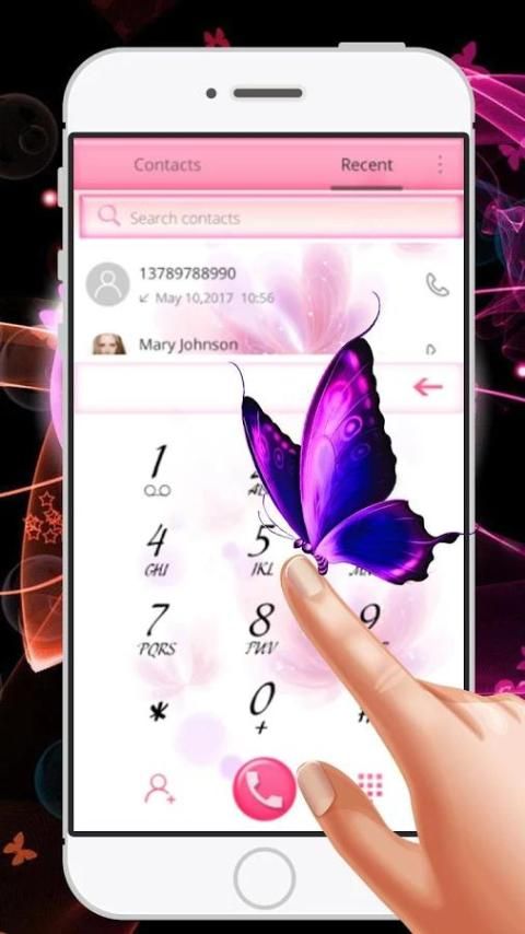 Glow Butterfly - Launcher Theme скриншот 1