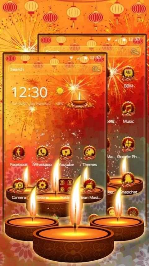Happy and Shubh Deewali Theme 5 تصوير الشاشة