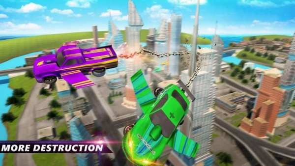 Flying Chained Cars Racer Stunt 1 تصوير الشاشة