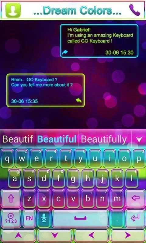 Dream Colors Go Keyboard Theme screenshot 3