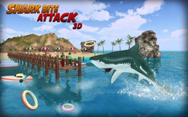 Shark Bite Attack 3D-Shark Games स्क्रीनशॉट 3