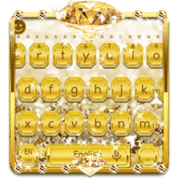 गोल्ड डायमंड कीबोर्ड थीम आइकन