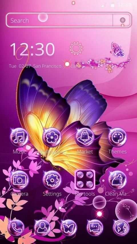 Scintillating Butterfly Theme 3 تصوير الشاشة