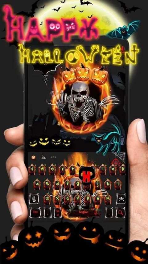Halloween skull Keyboard Theme screenshot 4