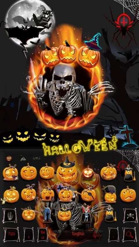 Halloween skull Keyboard Theme screenshot 1