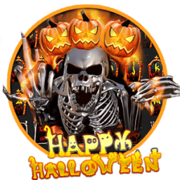 ikon Halloween tengkorak Keyboard Theme