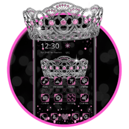 ikon Sparkling Pink crown Theme