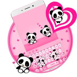 cute panda keyboard love