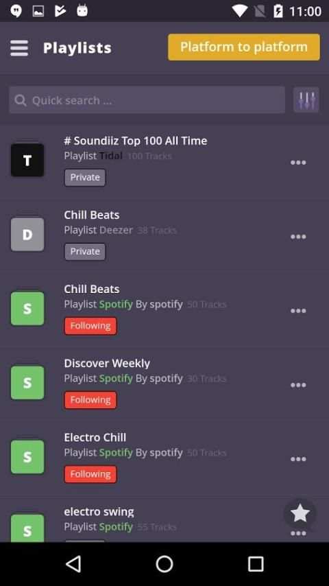 Soundiiz: transfer your playlists скриншот 23
