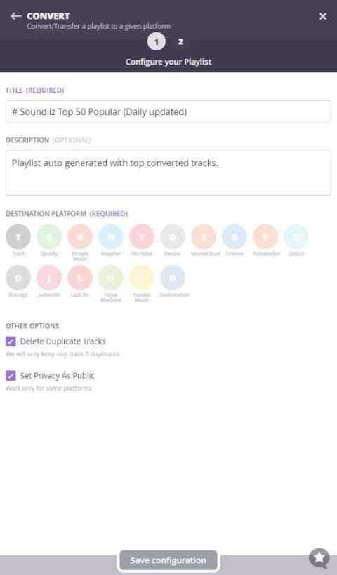 Soundiiz: transfer your playlists скриншот 2
