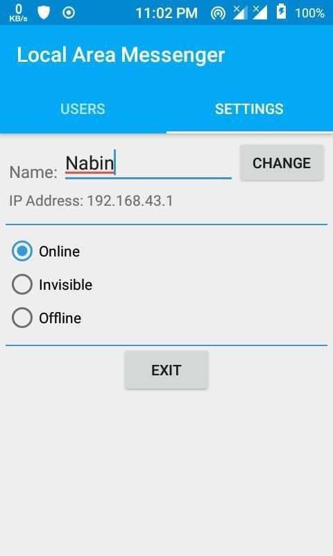 LAN Messenger - Peer to Peer File Sharing and Chat screenshot 1