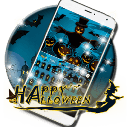 ikon Halloween keyboard blue