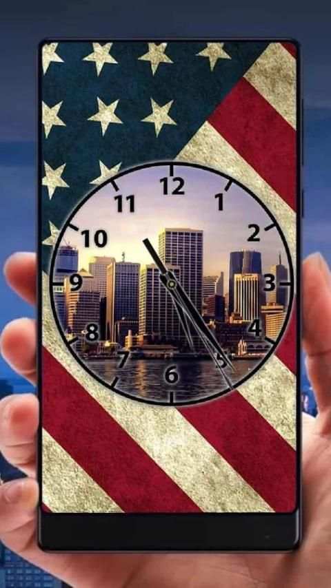 US Analog Clock Live Wallpaper screenshot 1