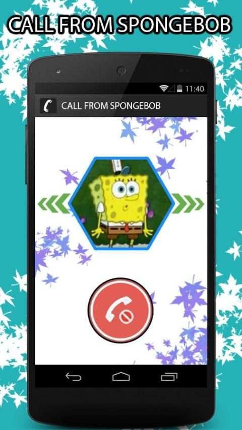 Call from Spong Bob Square pants Prank screenshot 3