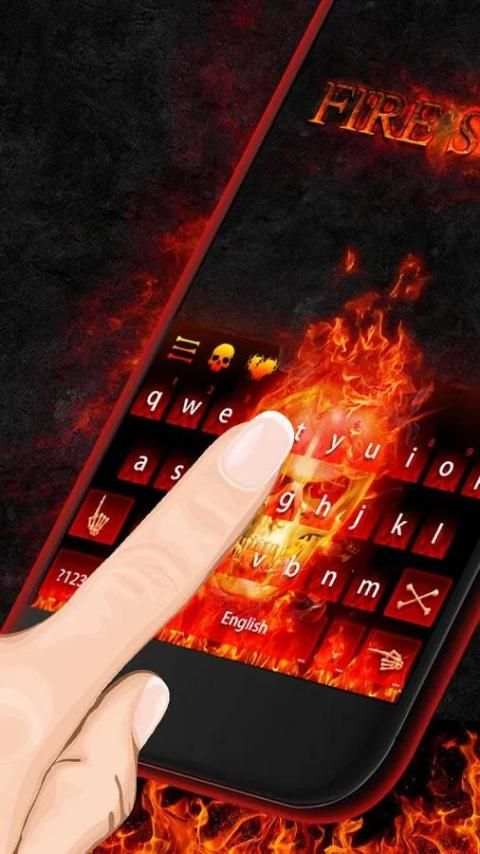 Skull Hellfire Theme स्क्रीनशॉट 1
