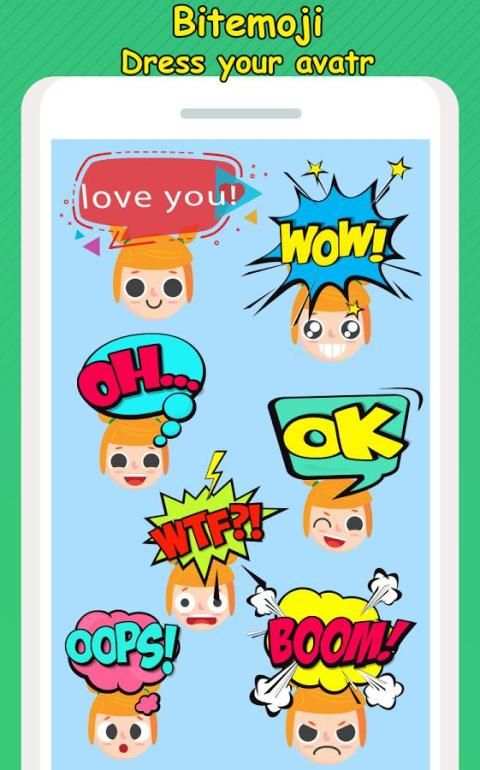 Bitemoji Yourself Emoji screenshot 1