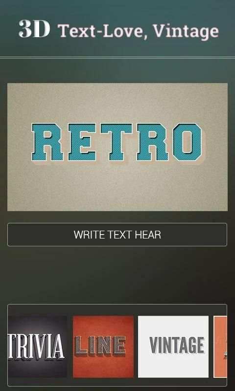 3D Text - Love, Vintage 2 تصوير الشاشة