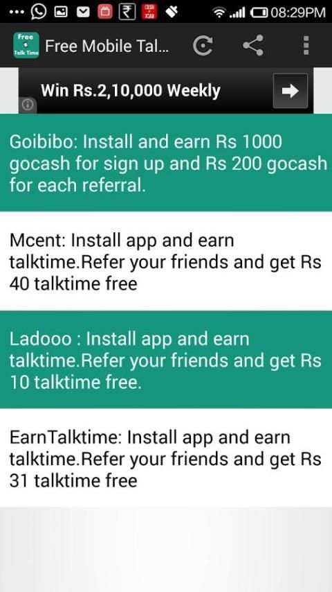 Free Mobile Talk Time screenshot 2