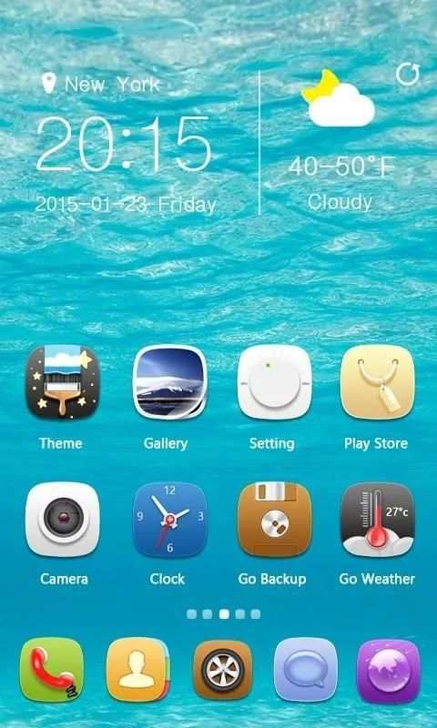 Bubble GO Launcher Theme скриншот 4