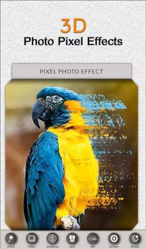 Pixel Effect 3D Photo Editor скриншот 2