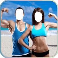 Body Builder Couple Photo Suit Editor