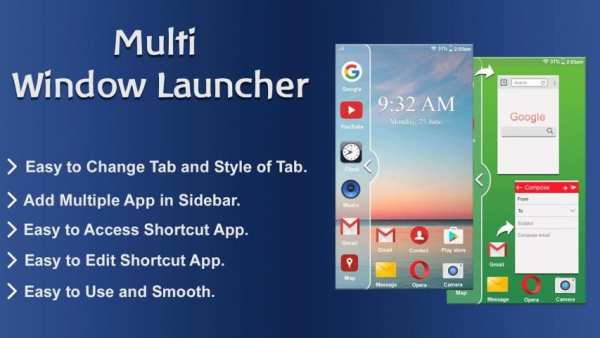 Multi Window - Split Screen & Slide Bar : Launcher скриншот 1