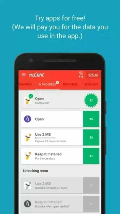 MCENT FREE RICHARGE AND PAYTM CASH screenshot 3