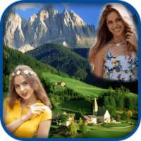 Green Hill Frame Photo Editor - Blend Me Collage