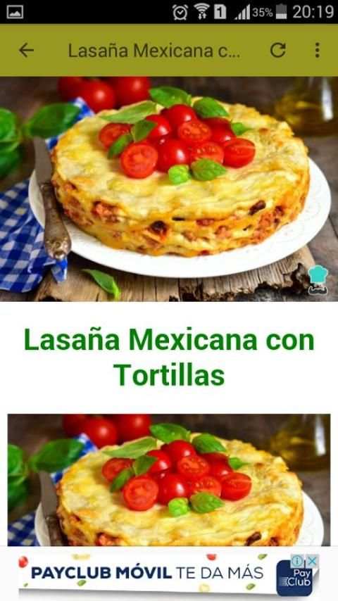Recetas de Lasaña 4 تصوير الشاشة
