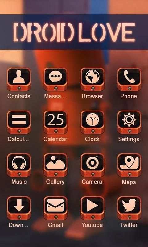 Droid Love GO Launcher 1 تصوير الشاشة
