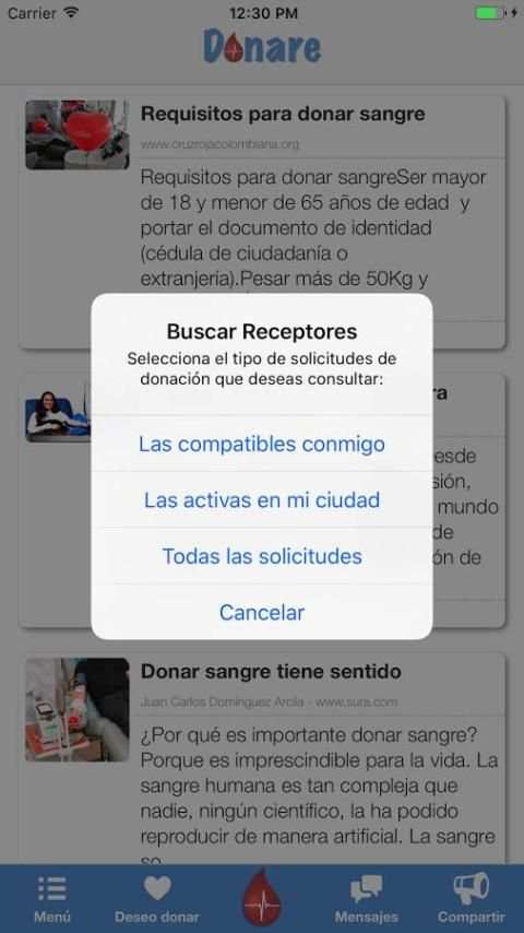 Donare App screenshot 1