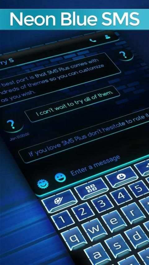 Neon Blue SMS 5 تصوير الشاشة