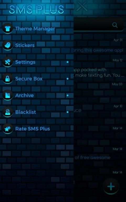 Neon Blue SMS 3 تصوير الشاشة