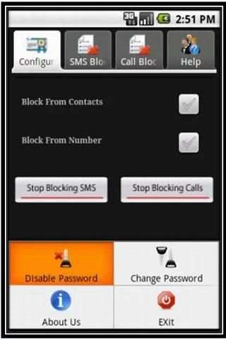 Message and call blocker screenshot 1