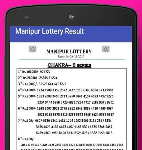 Manipur Lottery Result स्क्रीनशॉट 3