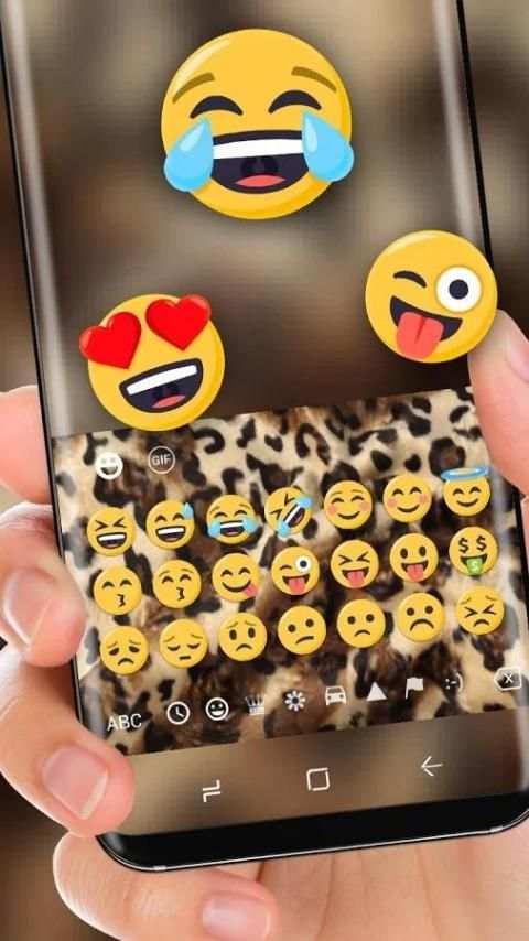 Leopard Pattern Keyboard Vintage Gold скриншот 2