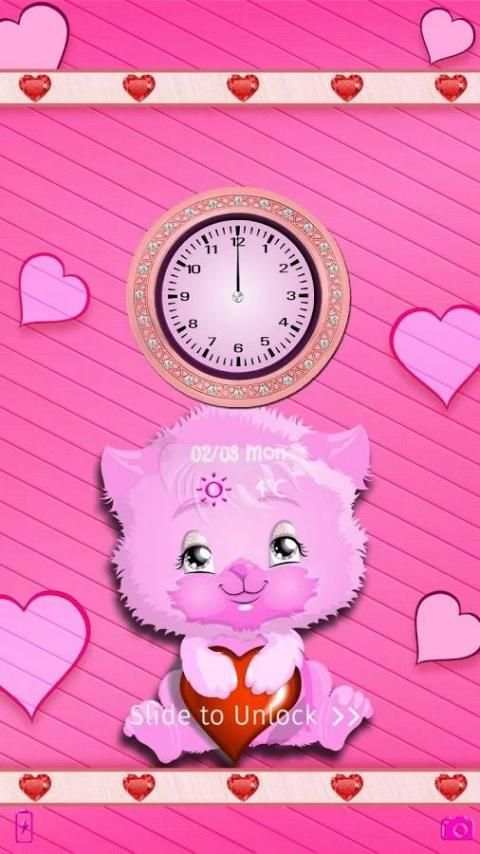 Pink Kitten Locker Theme screenshot 1