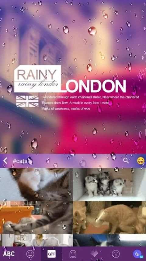 Rainy London Kika Keyboard screenshot 5