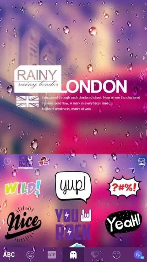 Rainy London Kika Keyboard screenshot 4