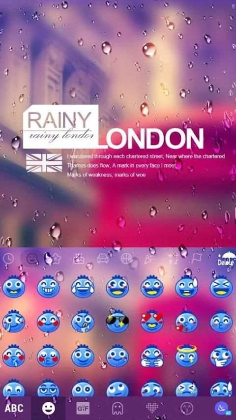 Rainy London Kika Keyboard screenshot 6