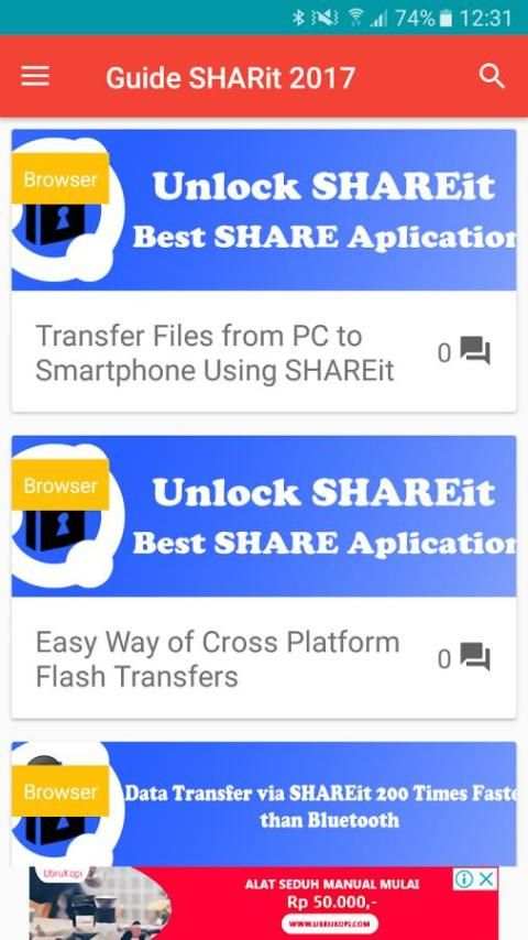 Fast SHAREit Guide New Feature 2017 скриншот 2