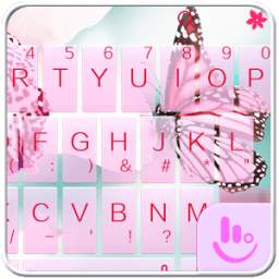 Pink Butterfly Keyboard Theme