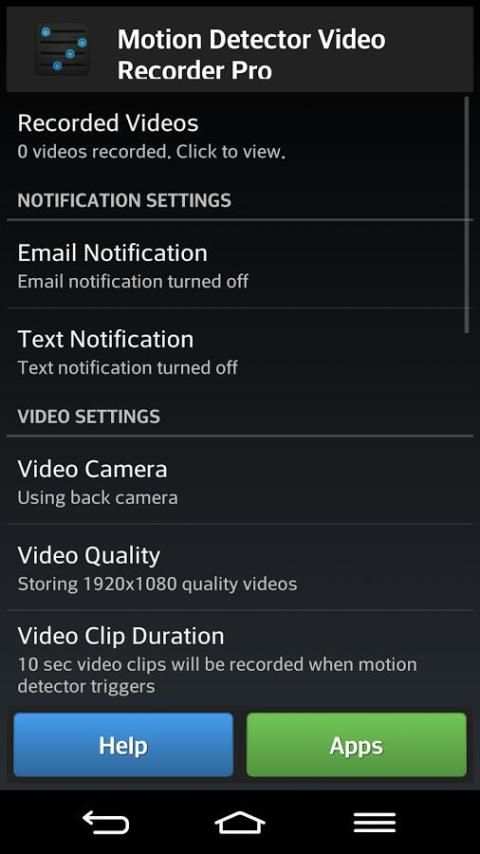 Motion Detector Video Recorder screenshot 5