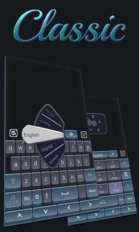 Classic Grey GO Keyboard Theme 5 تصوير الشاشة