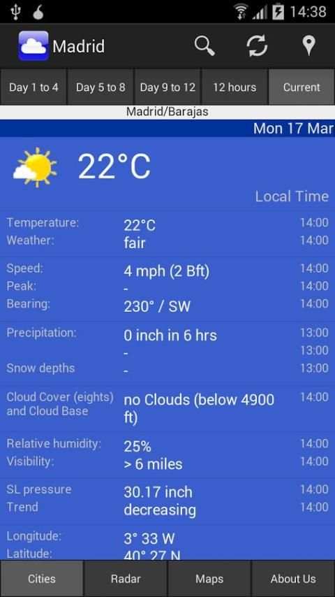 WeatherOnline Weather скриншот 6