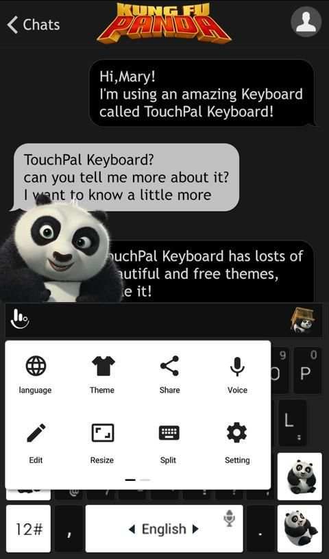 Kung Fu Panda Keyboard Theme screenshot 2