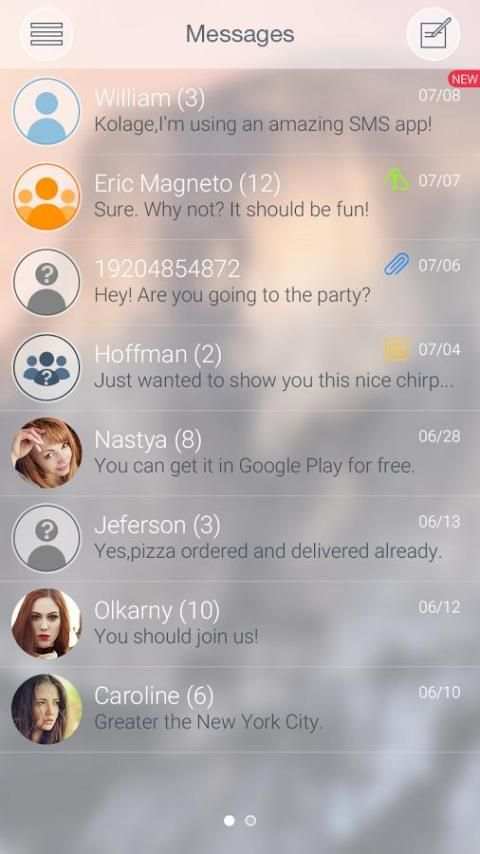 GO SMS PRO ICOLOR8 THEME screenshot 4