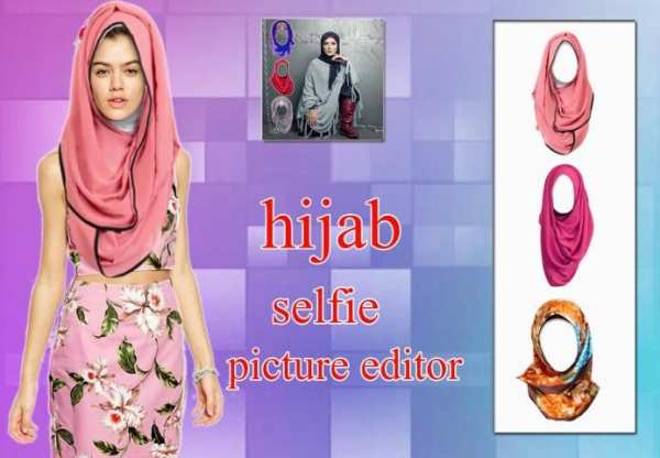 Hijab Selfie Picture Editor скриншот 1